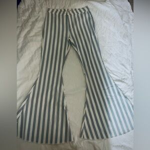 Altar'd State Blue and White Striped Pants